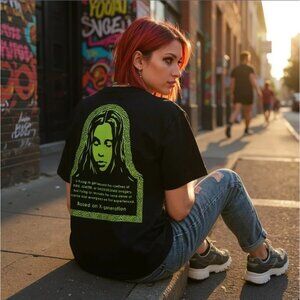 X-Girl Checkered Logo Graphic Black Short Sleeve Tee – Urban Pulse Edition